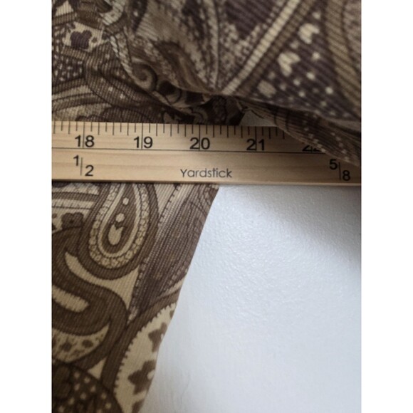 VTG NYU Shirt Womens 12 Brown Paisley Floral Boho Gypsy Button Y2K Goblincore - Picture 7 of 8